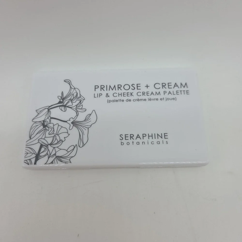 Seraphine Botanicals Primrose + Cream Lip & Cheek Cream Palette FULL SIZE 0.42oz
